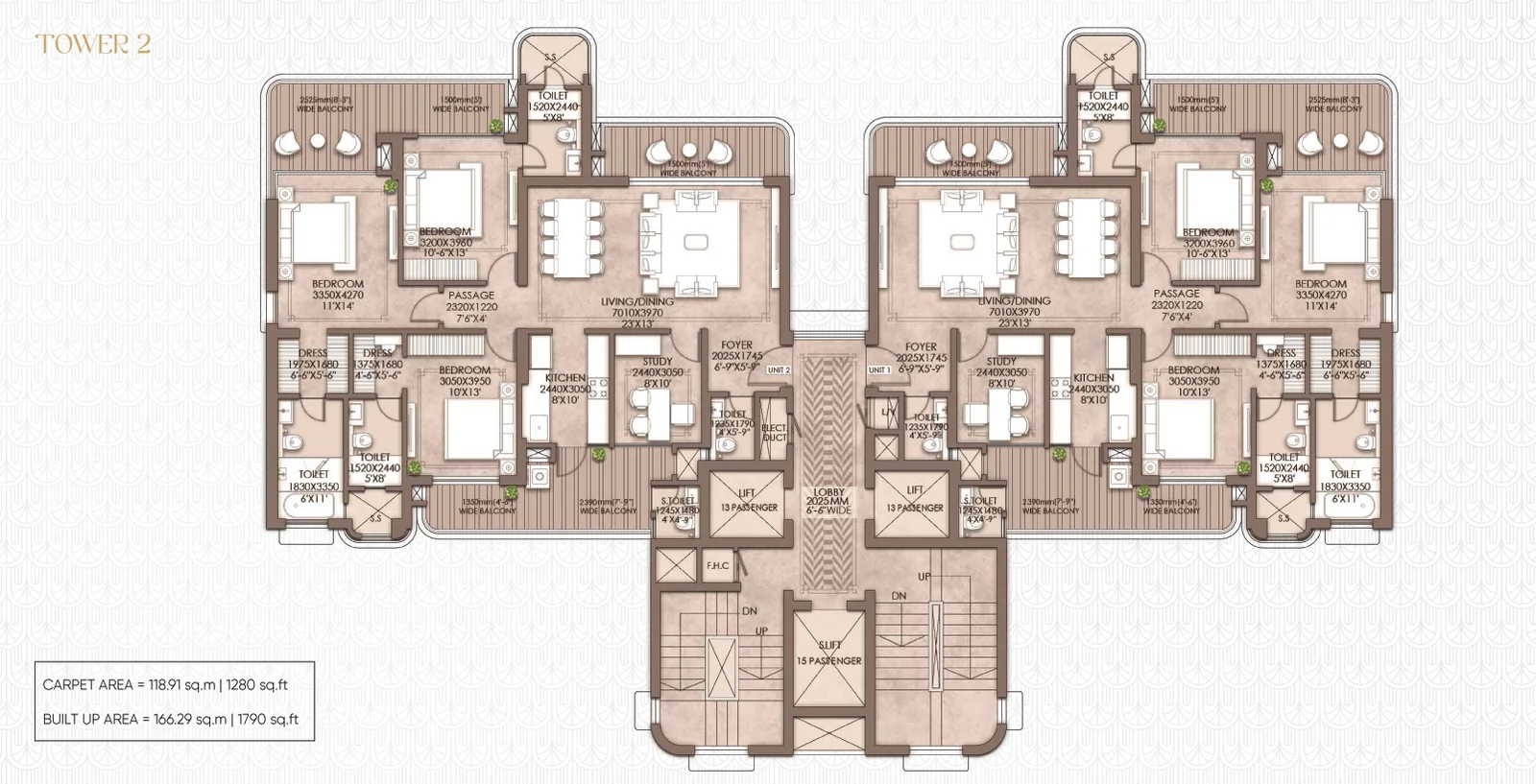 CRC Maesta 3 BHK Floor Plan